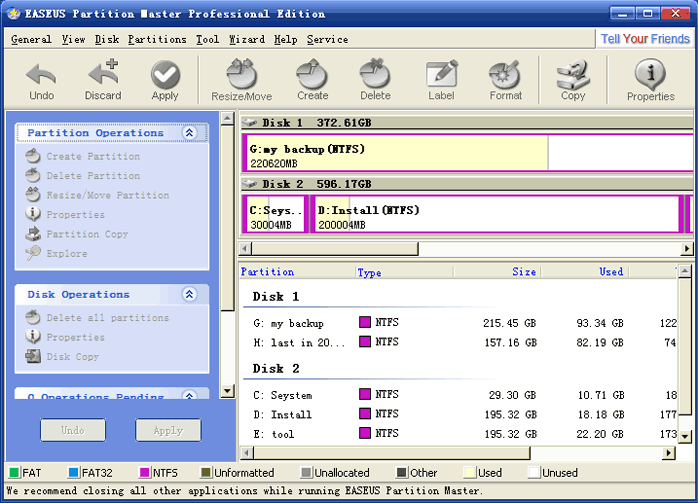EASEUS Partition Manager Screenshot